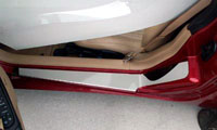 C5 Corvette Polished Stainless Doorsills Plain No Ribs