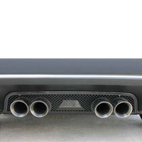 C6 Exhaust Filler Panel Stock Exhaust Laser Mesh Blakk Stealth
