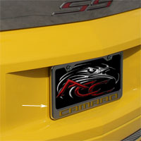 Camaro Tag Frame Chrome/Brushed "CAMARO" Style