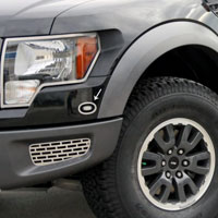 Ford Raptor 4pc Marker Light Trim Rings Brushed - 10-13