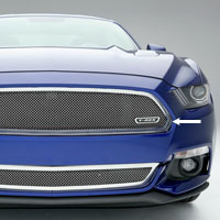 Mustang GT Polished Stainless Mesh Upper Class Main Grille-2015