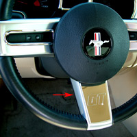 Mustang Chrome Steering Wheel Badge- 05+