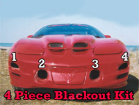 Pontiac Trans Am Front Blackout Kit - 98-02