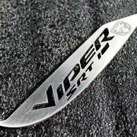 Viper 2pc Side View Mirror Trim w/Viper SRT10 Script/Viper Head